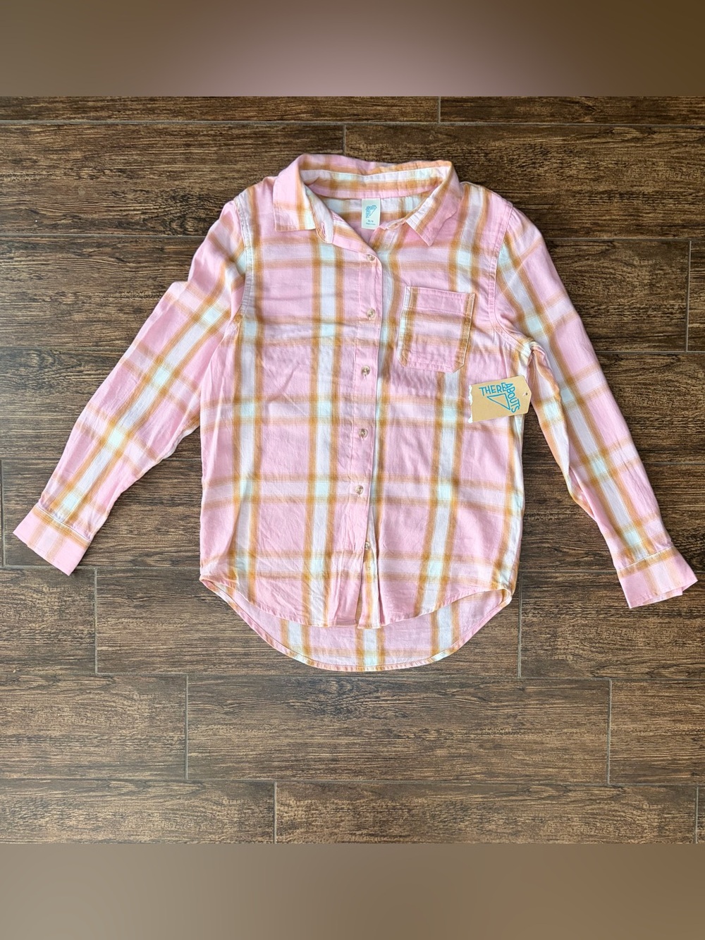 Pink Plaid Button-Down Shirt